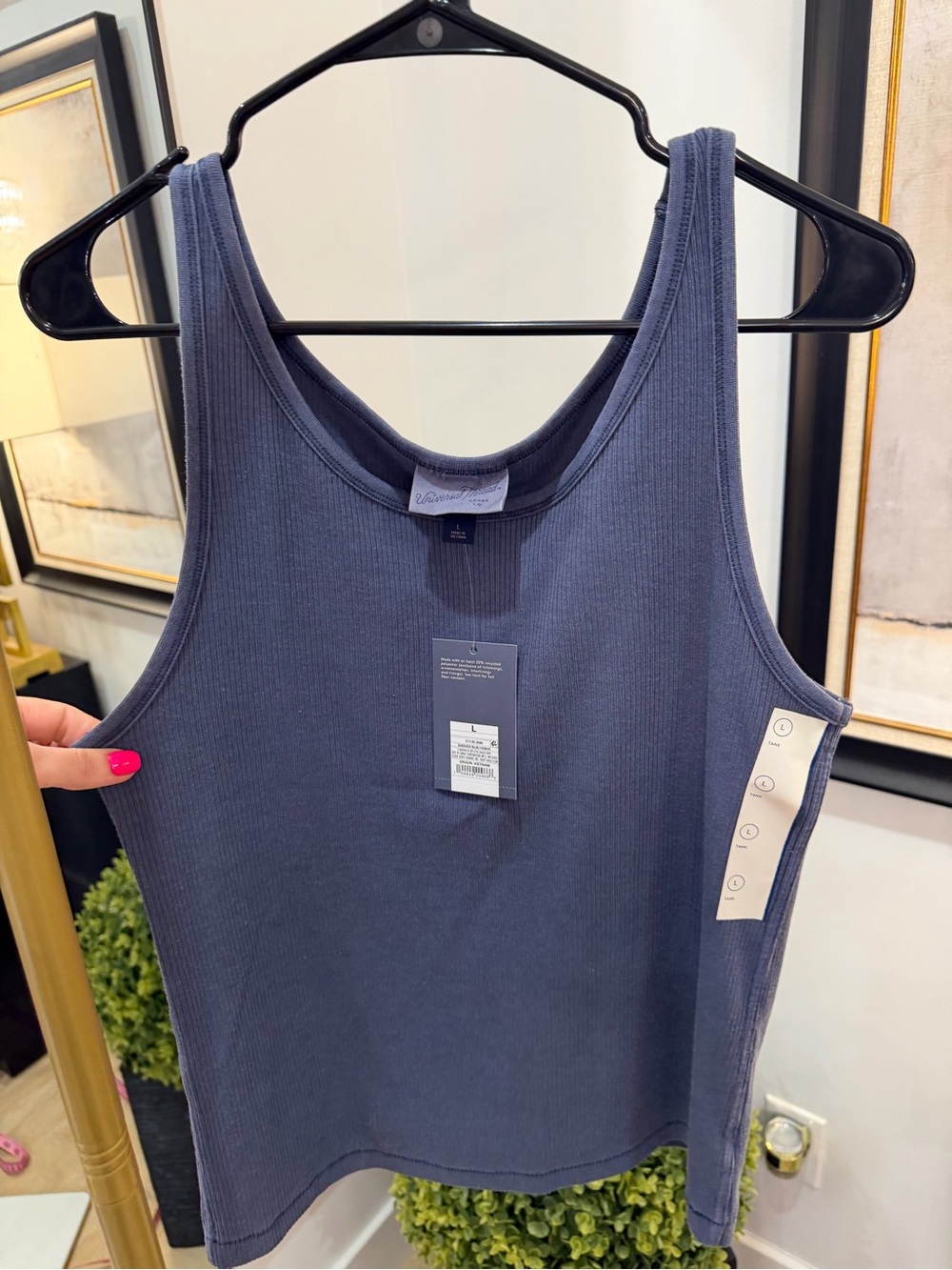 Universal Standard Ribbed Tank Top - Slate Blue